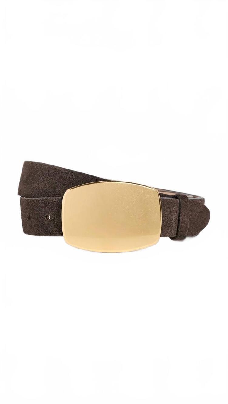 NEW RAG & BONE women's wyatt belt in dark espresso